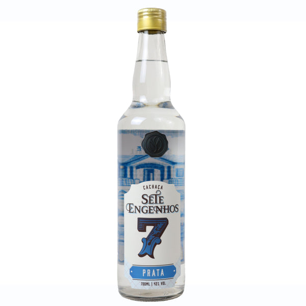 Cachaça Sete Engenhos Prata (Silver) | 6 Monate in Amendoim-Bravo-Holzfässern gereift | 700 ml, 42% Vol.