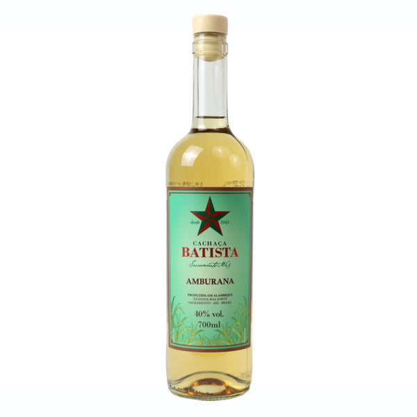 Cachaça Batista Amburana | 1 Jahre in Amburana-Holzfässer gereift | 700ml 40% Vol