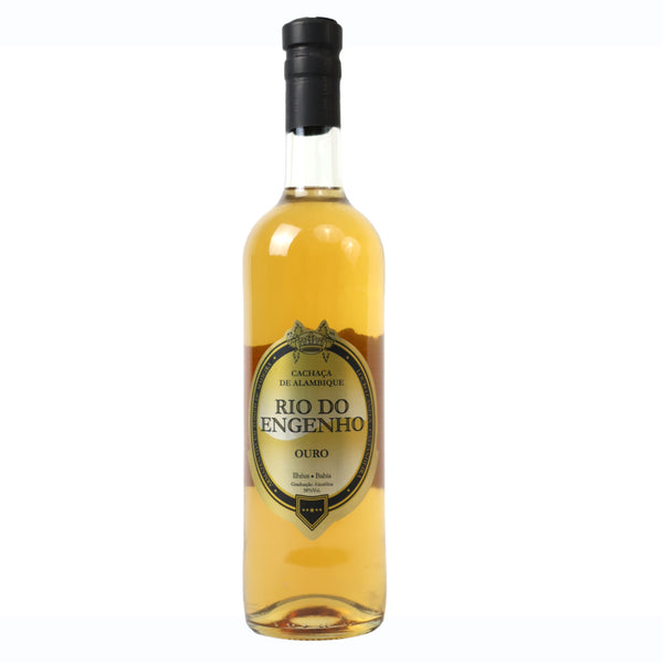Cachaça Rio do Engenho Ouro | 2 Jahre in Castanheira- und Louro-Canela-Holzfässern gelagert | 700ml 38% Vol